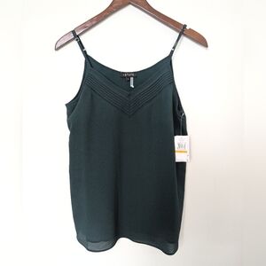 1.State Pintuck Pleated cami NWT in deep green